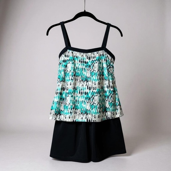 Le Cove Pattern Swim Dress Size 12 - Picture 3 of 16